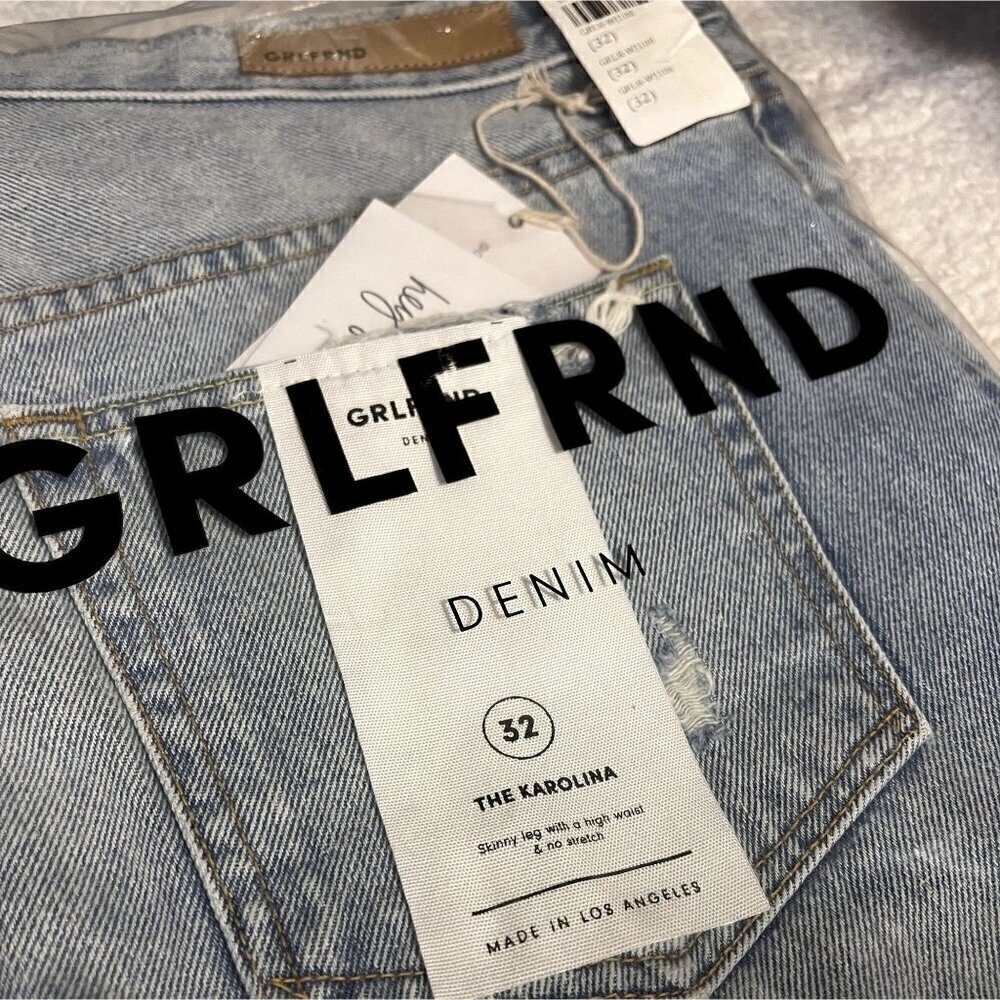 NWT GRLFRND x Revolve Karolina High-Rise E Street Distressed Skinny Jeans 32 - Picture 9 of 11